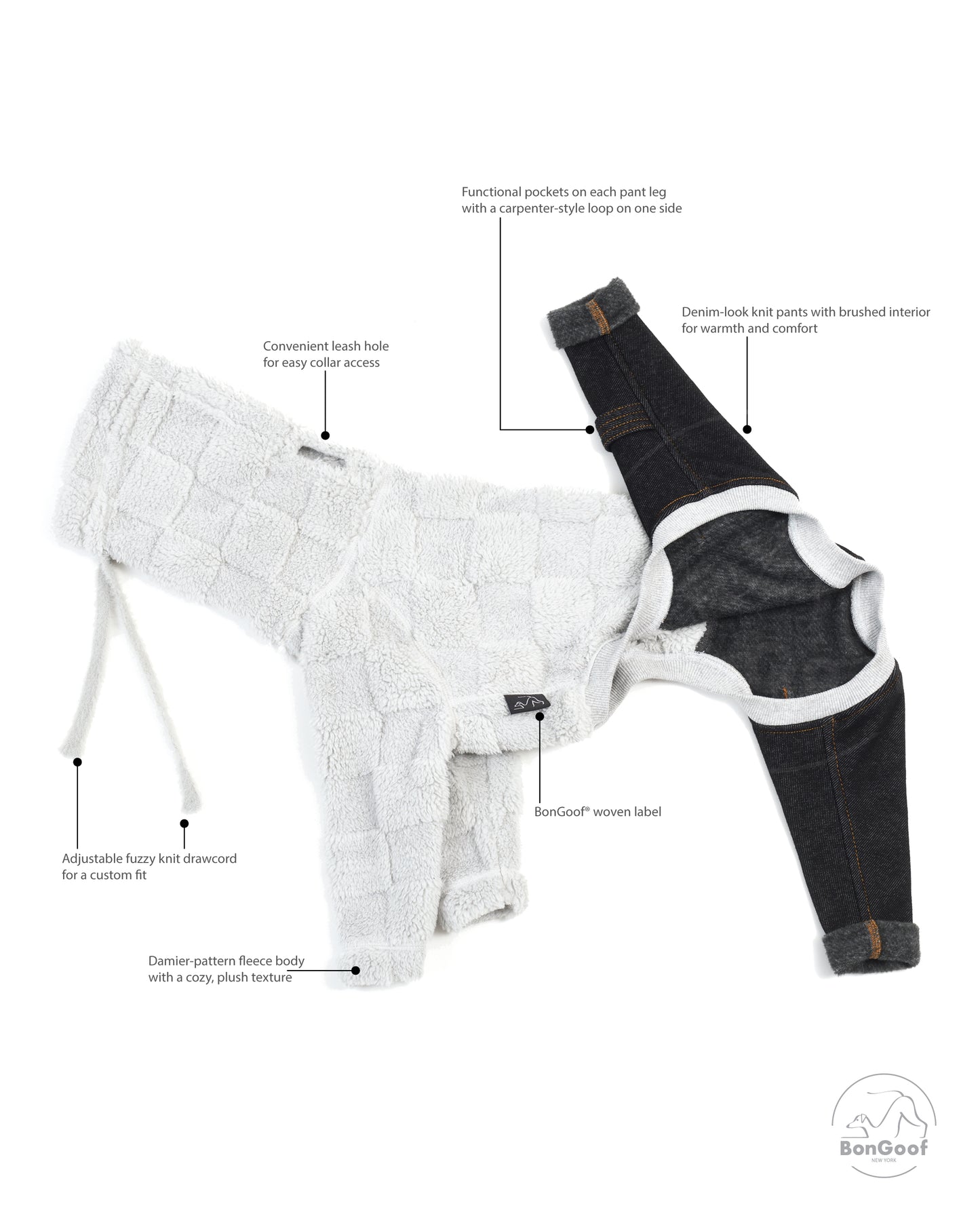 CHECKIE Onesie - Ash Cloud