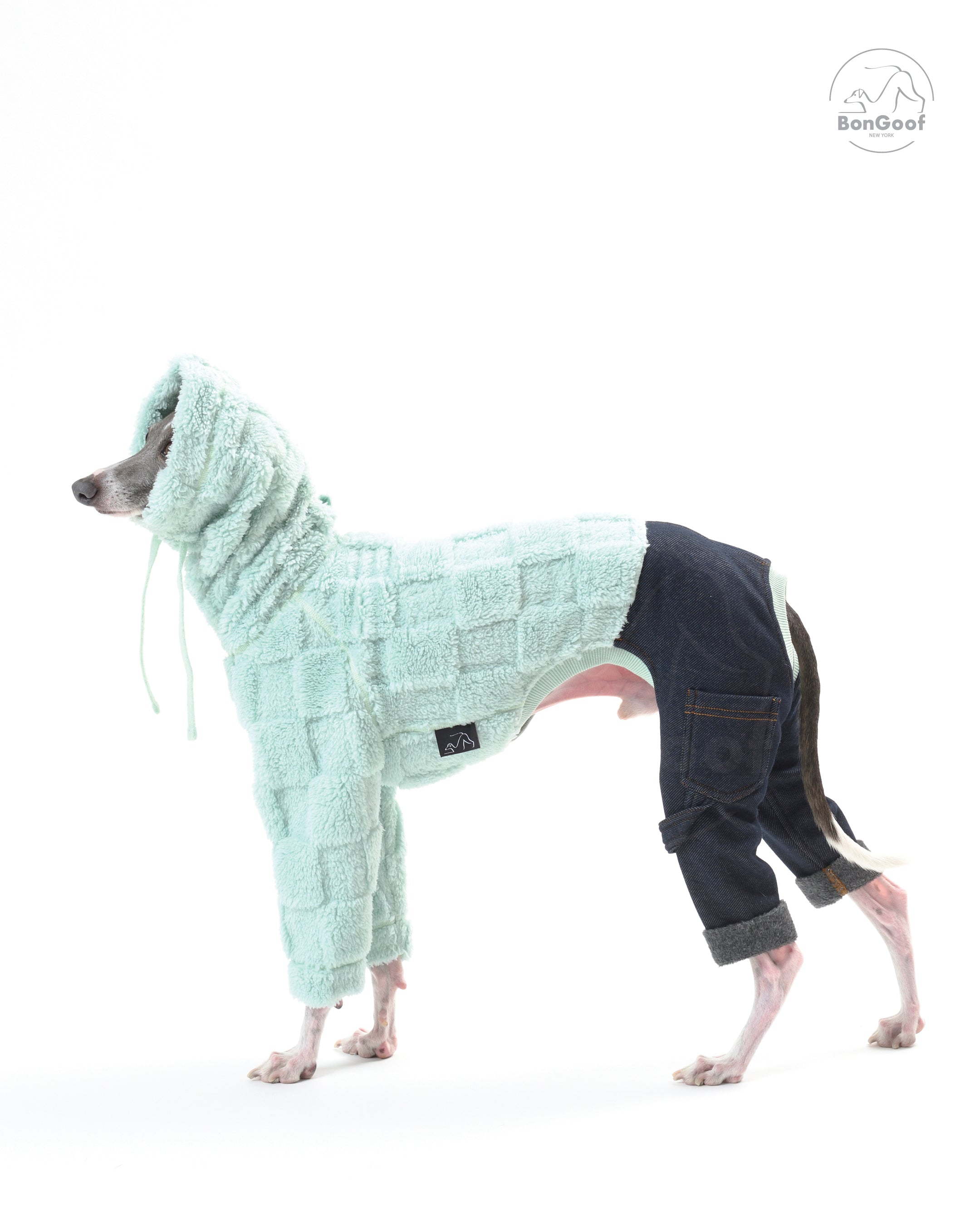 CHECKIE Onesie Frost Mint – Italian Greyhound, Small Whippet & Min