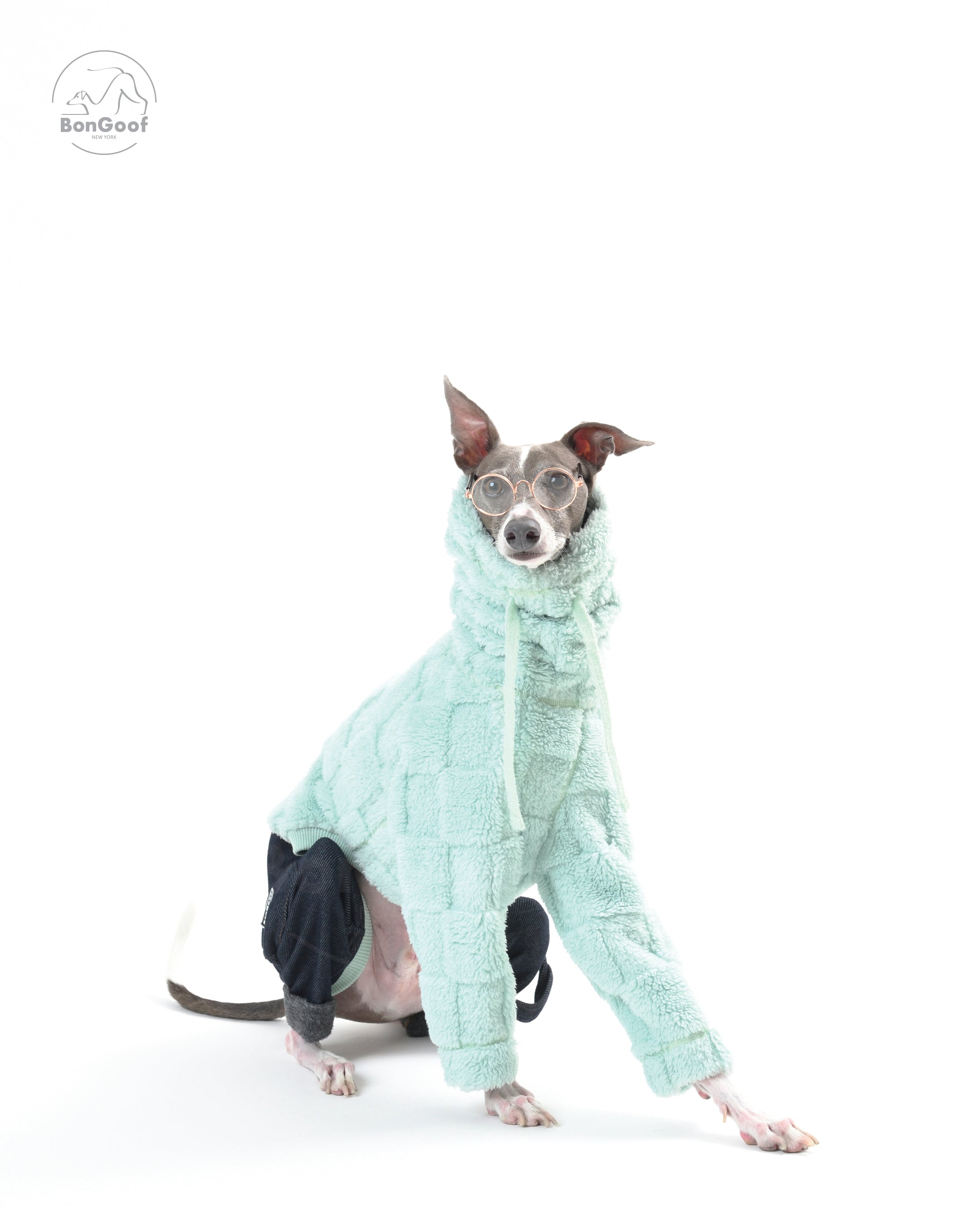 CHECKIE Onesie Frost Mint – Italian Greyhound, Small Whippet & Min