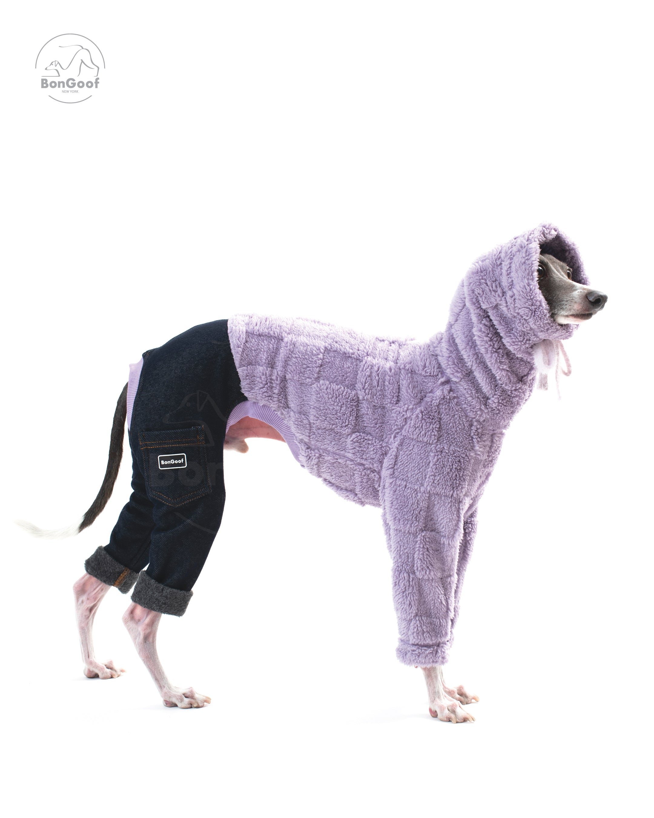 CHECKIE Onesie Lavender – Italian Greyhound, Small Whippet & Min